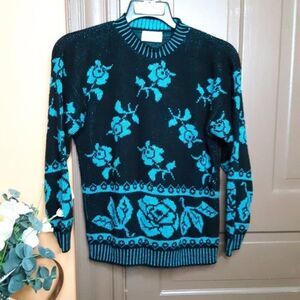 Vintage Lauren Knitwear Sparkle Y2K Women Sweater Made in USA